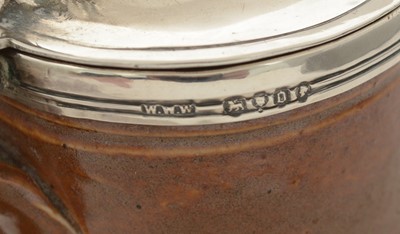 Lot 434 - A Victorian Doulton Lambeth stoneware mustard pot
