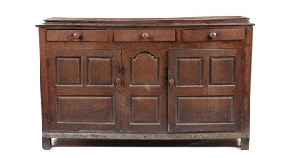 Lot 1385 - An 18th Century oak dresser base