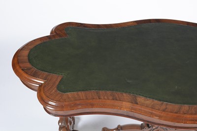 Lot 931 - A Victorian burr walnut centre/writing table