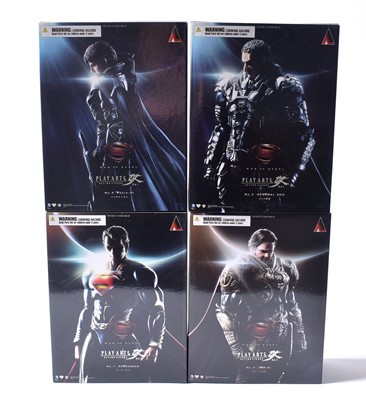 Lot 395 - A collection of Variant Play Arts Man of Steel action figures