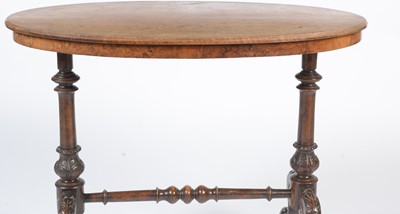 Lot 1400 - A Victorian burr walnut centre table
