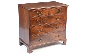 Lot 1405 - An attractive George III mahogany chest of drawers