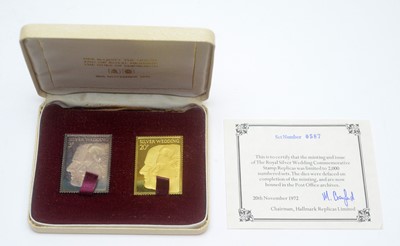 Lot 954 - Hallmarks Replica Limited The Royal Silver Wedding Commemorative stamp replicas