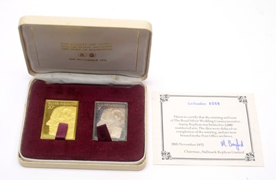 Lot 955 - Hallmarks Replica Limited The Royal Silver Wedding Commemorative stamp replicas