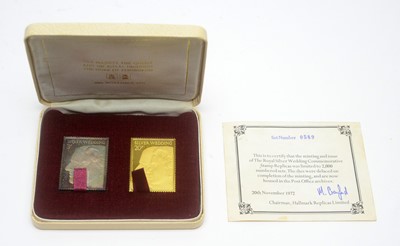 Lot 956 - Hallmarks Replica Limited The Royal Silver Wedding Commemorative stamp replicas