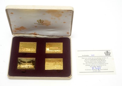 Lot 970 - Hallmarks Replica Limited Passenger Railway 150th Anniversary stamp replicas