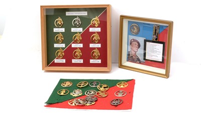 Lot 1044 - A selection of Foreign Legion beret badges for parachute and other regiments