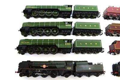 Lot 6 - Hornby 00-gauge locomotives and their tenders.