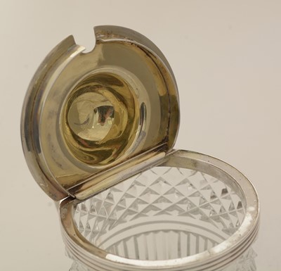 Lot 69 - A George III silver-mounted cut-glass mustard pot