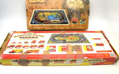 Lot 17 - Hornby Hogwarts Express and Bartellos' Big Top Circus electric train sets.