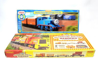 Lot 22 - Hornby 'Bartellos' Big Top Circus' and 'Thomas Passenger and Goods' electric train sets.
