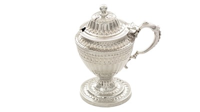Lot 81 - A George IV North Country provincial silver mustard pot