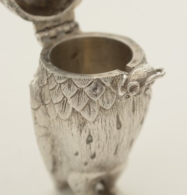 Lot 86 - An Elizabeth II small cast silver mustard pot; together with matching salt/peppers casters