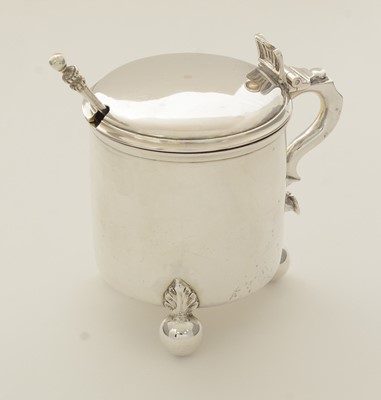 Lot 89 - A Victorian silver mustard pot; and a spoon to match