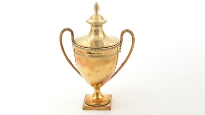 Lot 190 - A George III silver gilt caddy or sugar vase