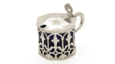 Lot 118 - A Victorian North Country provincial silver mustard pot