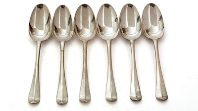 Lot 324 - A set of six George I silver tablespoons