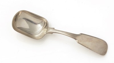 Lot 379 - A Scottish provincial silver caddy or sugar spoon