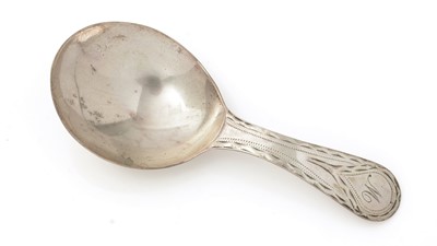 Lot 392 - A Scottish provincial silver caddy spoon