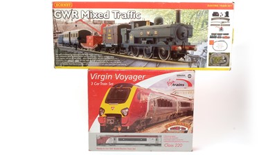 Lot 123 - Hornby GWR Mixed Traffic 00-gauge electric train set, and another