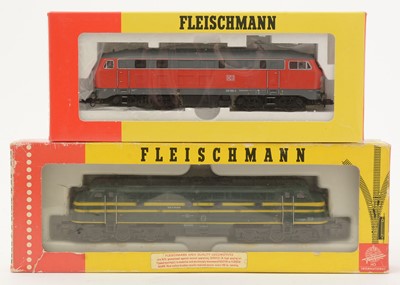 Lot 142 - Two Fleischmann HO-gauge diesel locomotives