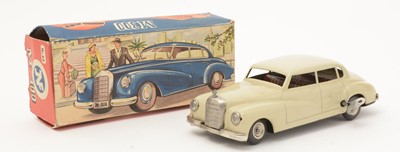 Lot 173 - A post-war West German JNF tin-plate Mercedes Benz clockwork M300 car