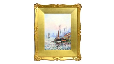 Lot 1069 - Frederick William Scarborough - A Misty Morning, Whitby | watercolour