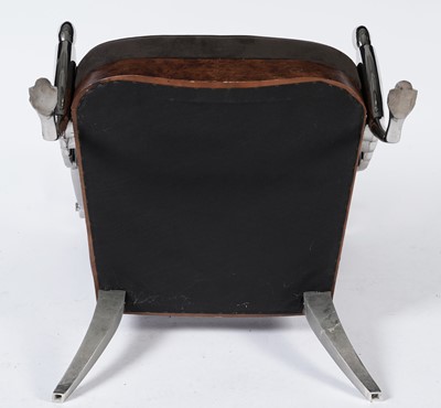 Lot 33 - After Mark Brazier Jones - Son of Atlantis Chair: A late 20th century chrome and walnut lounge chair