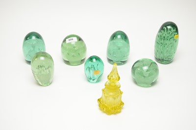 Lot 226 - A collection of 19th Century and later glass dump paperweights