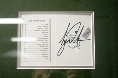 Lot 235 - A Tiger Woods signed photograph montage.