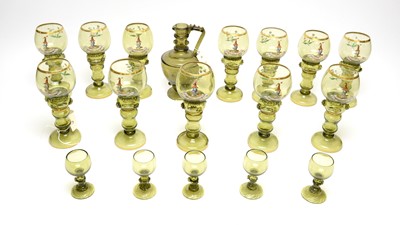 Lot 190 - A selection of Bohemian and other glassware