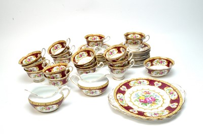 Lot 183 - A Royal Albert ‘Lady Hamilton’ pattern tea service