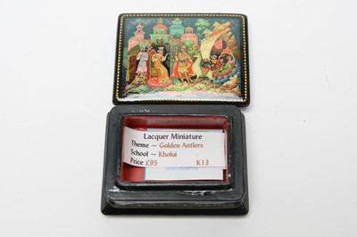 Lot 251 - A collection of Russian lacquered boxes