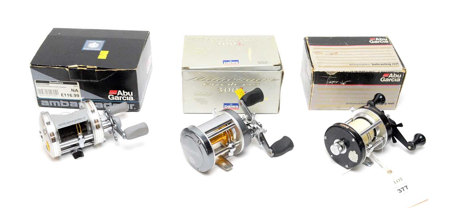 Lot 377 - A selection of three spinning reels