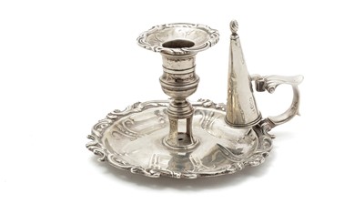 Lot 187 - A George IV silver chamberstick