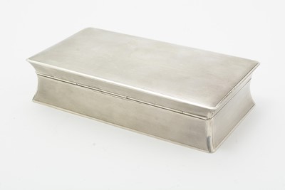 Lot 27 - A World War II period silver cigarette box