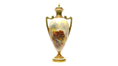 Lot 917 - Royal Worcester vase by James Stinton