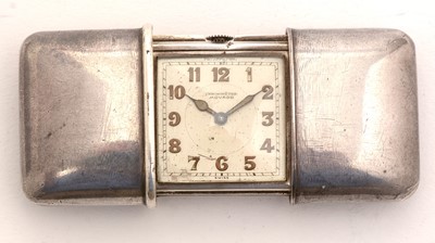 Lot 543 - Movado: an Art Deco 935 standard silver bag or purse watch