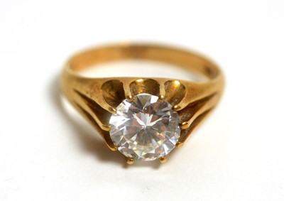 Lot 122 - A single stone cubic zirconia ring