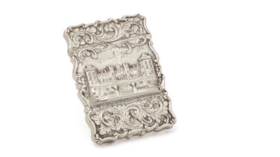 Lot 454 - A Victorian silver “castletop” card case