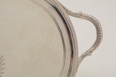 Lot 164 - A George III silver small two-handled oval tray