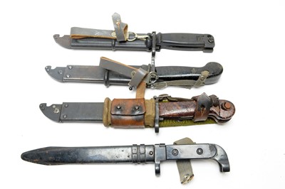 Lot 1094 - Four different AK bayonet patterns