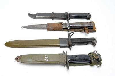 Lot 1095 - Four bayonets from various countries