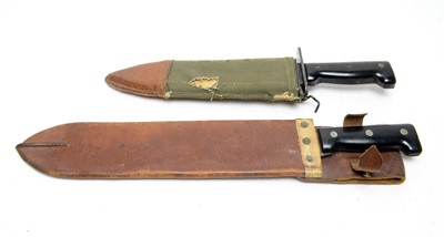 Lot 1098 - A Second World War British Military machete, and a Japanese M1917 pattern bolo knife