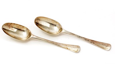 Lot 282 - A pair of George I Scottish silver tablespoons