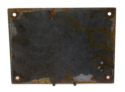 Lot 1100 - A Second World War period enamel sign from the clinic of Jewish doctor Dr. Oscar Israel Hirschberg