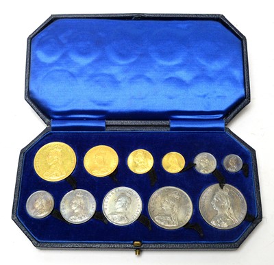 Lot 854 - Queen Victorian specimen eleven coin set
