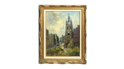 Lot 1119 - John Falconer Slater - A View of Newcastle Cathedral | oil