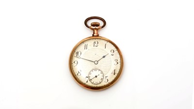 Lot 520 - A 9ct yellow gold cased open faced pocket watch