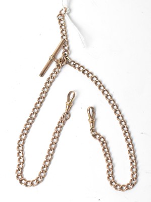 Lot 275 - A 9ct gold watch chain